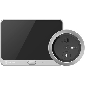 Видеоглазок EZVIZ CS-DP2С (2 Мп, 124°, SD, WiFi, Двустороннее аудио, Аккумулятор, металл, ИК 3м)