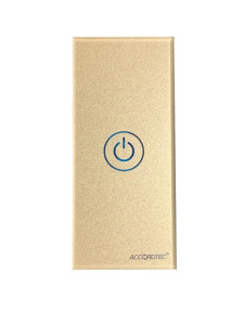 АКЦИЯ Кнопка выхода врезная сенсорная AccordTec AT-H03P LED (золото, с подсветкой и индикацией, НО/НЗ)^ Бывшая розница 798р.