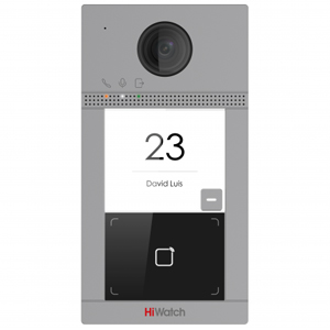 IP Вызывная панель HiWatch VDP-D4211W(B)/Flush (2Мп, 124°, Врезной, Mifare, WiFi, PoE, 2 реле, Hik-Connect, Металл)