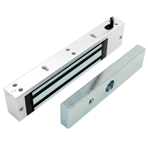 Электромагнитный замок Skudo SK-EL180A-M с планкой (Серый, 180 кг, 12/24 В, НО, Компенсатор эффекта намагниченности, Датчик Холла)