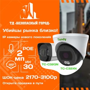 Внимание! Хит продаж! Невероятно выгодные камеры 2мп PoE!