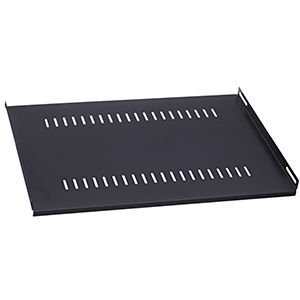 Полка стационарная для телекоммуникационного шкафа W&T WT-2077A-500-B-RU (До 10 кг, 1U, 19", 440x350 мм, Металл, Перфорация, Черный)