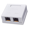 розетка rj-45 w&t wt-2015 (накладная, 2xrj-45, пластик, белый) в Калининграде, цена.
