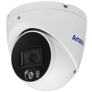 Антивандальная IP камера видеонаблюдения Amatek AC-IDV402MFSX (2.8, 4Мп, PoE, SD, Микрофон, Цвет в темноте, Аналитика, IP66, Металл, Xmeye)
