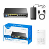 коммутатор cudy gs1008p (8 портов: 4 poe, 4 lan 10/100/1000 мбит/с, бюджет poe 60 вт, макс. 16гбит/с, металл, бп) в Калининграде, цена.