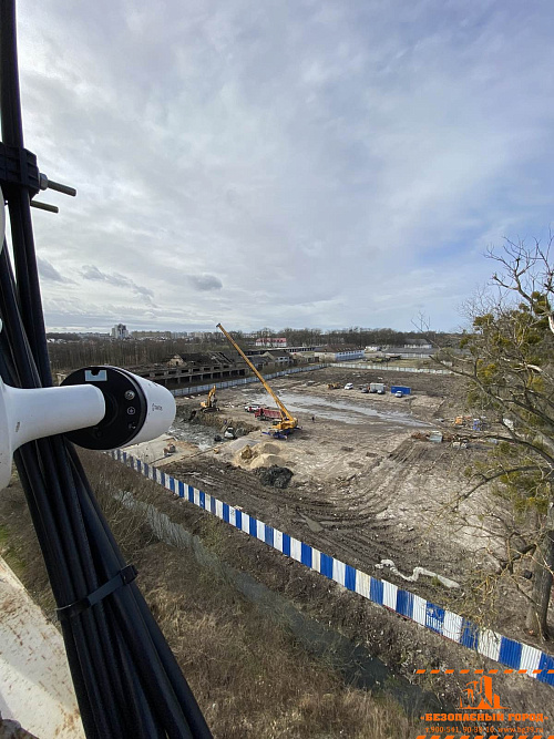 Установка онлайн видеонаблюдения за строительством жилого дома
