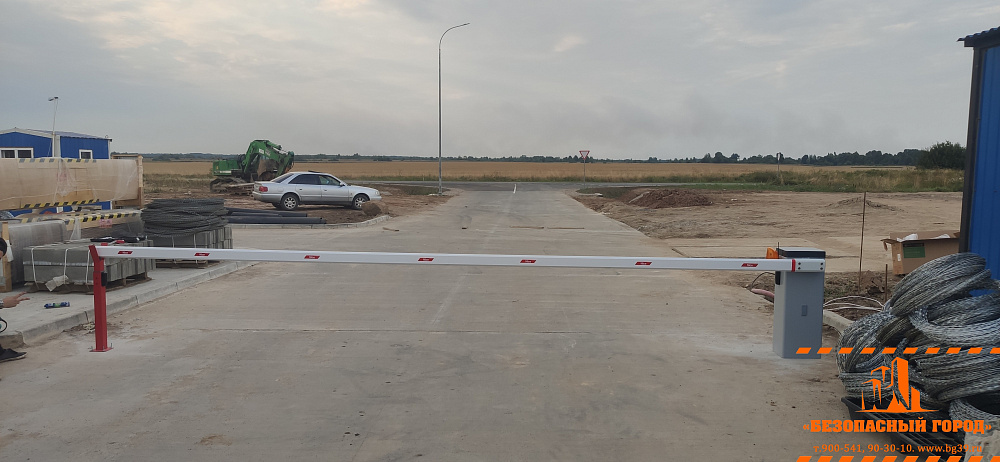 Установка шестиметрового шлагбаума, элеватор п.Зайцево