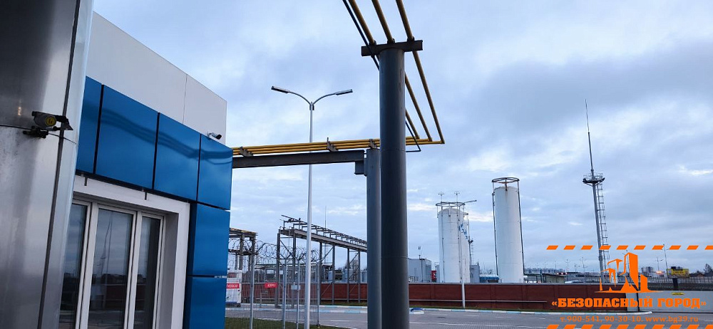 Видеонаблюдение на заправке Газпром - Большое Исаково